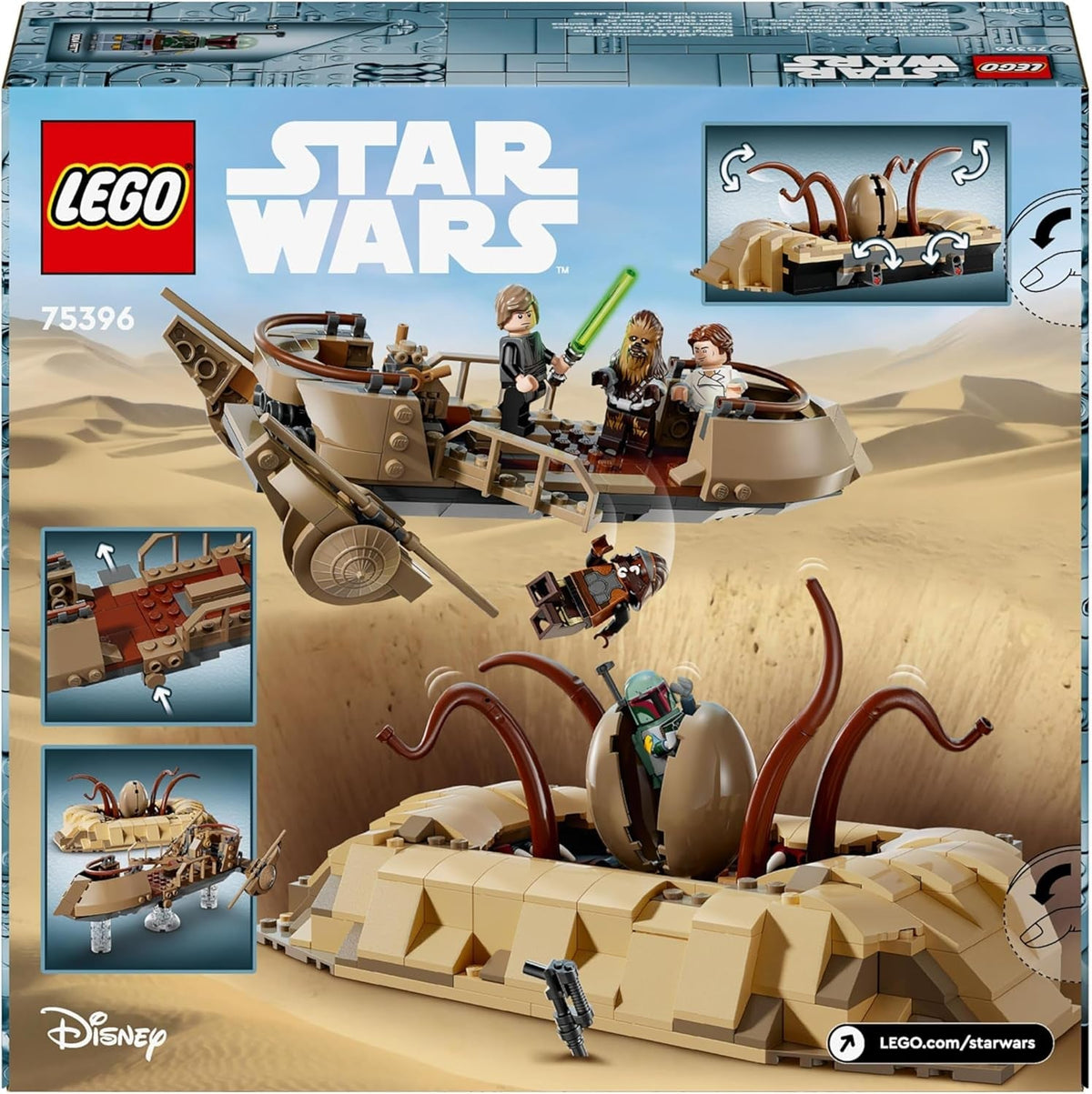 Star Wars: Return of the Jedi Desert Skiff & Sarlacc Pit, Vehicle Building Toy Set for 9 plus Year Old Boys & Girls, Features 6 Minifigures Including Luke Skywalker, Gift for Kids and Fans 75396