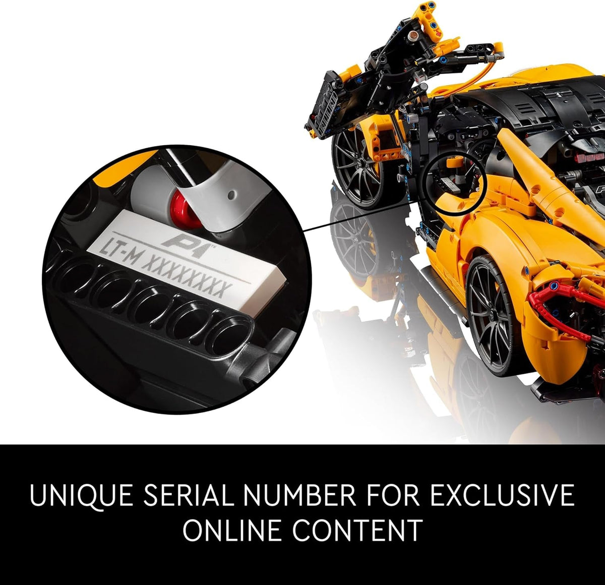 Technic Mclaren P1 Hypercar Building Set, Scale Model Car Kit for Adults to Build, Collectible Vehicle with V8 Piston Engine and 7-Speed Gearbox, Gift for Men, Women, Him or Her 42172