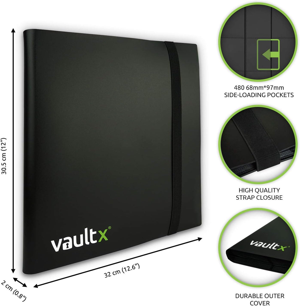 Binder - 12 Pocket Trading Card Album Folder - 480 Side Loading Pocket Binder for TCG