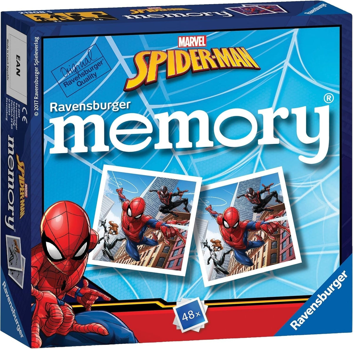 Marvel Spiderman Mini Memory Game - Matching Picture Snap Pairs Game for Kids Age 3 Years and Up