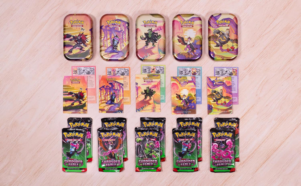 TCG: Scarlet & Violet—Shrouded Fable Mini Tin – Zoroark (2 Booster Packs & 1 Sticker Sheet)