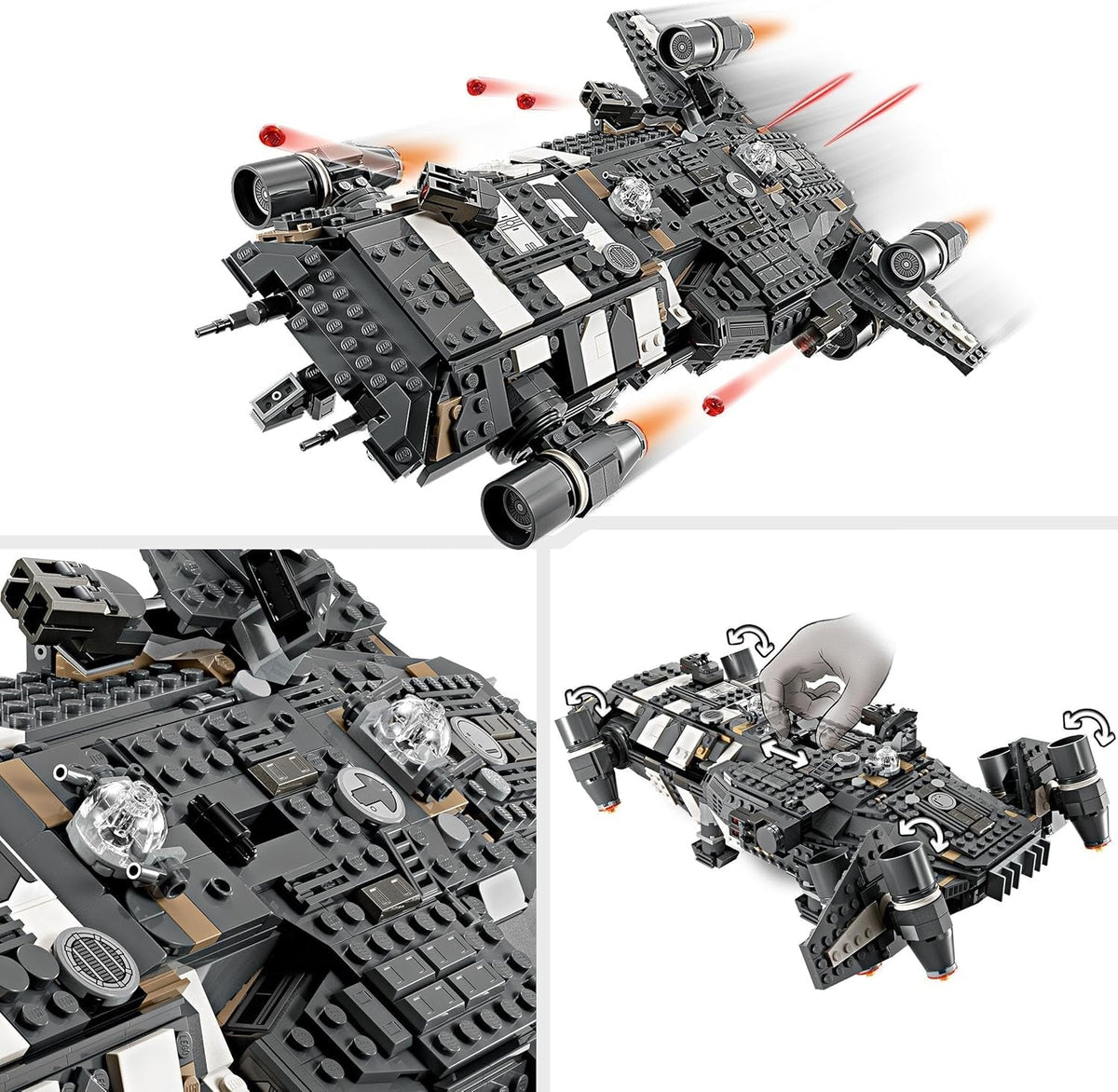 Star Wars: Skeleton Crew the Onyx Cinder Set, Collectible Building Toy for 10 plus Year Old Boys & Girls, Includes 5 Character Minifigures, Gift Idea for Kids and Fans 75374