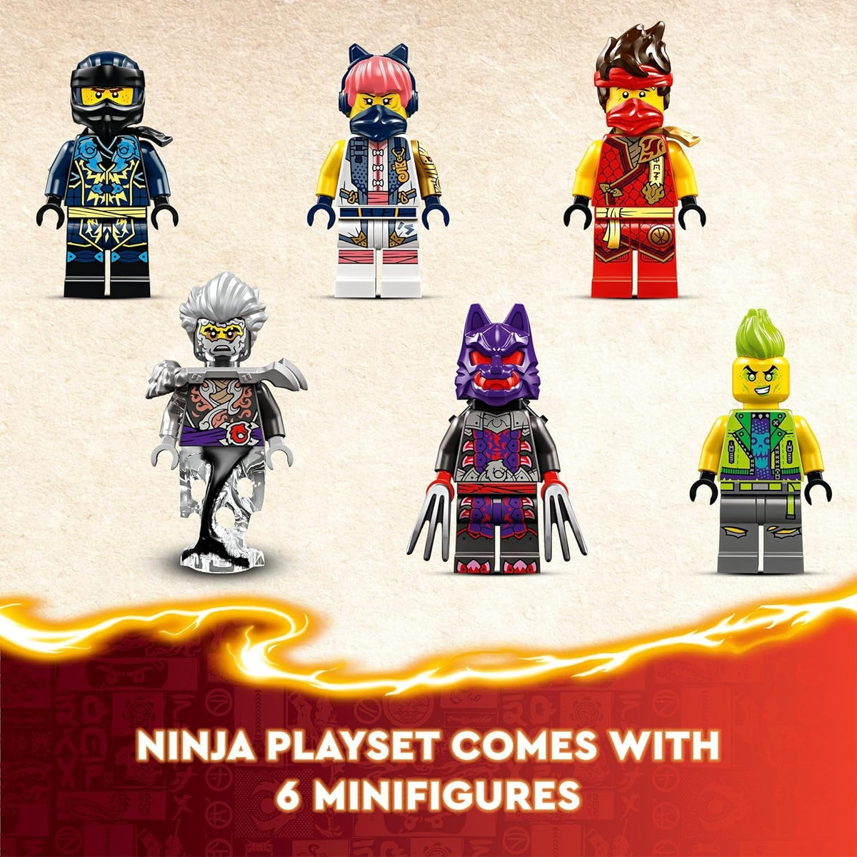 NINJAGO Tournament Battle Arena Set, Ninja Adventure Toys for 7 plus Year Old Boys & Girls, with 6 Minifigures Including Characters Jay and Kai, Dragons Rising Birthday Gift for Kids 71818