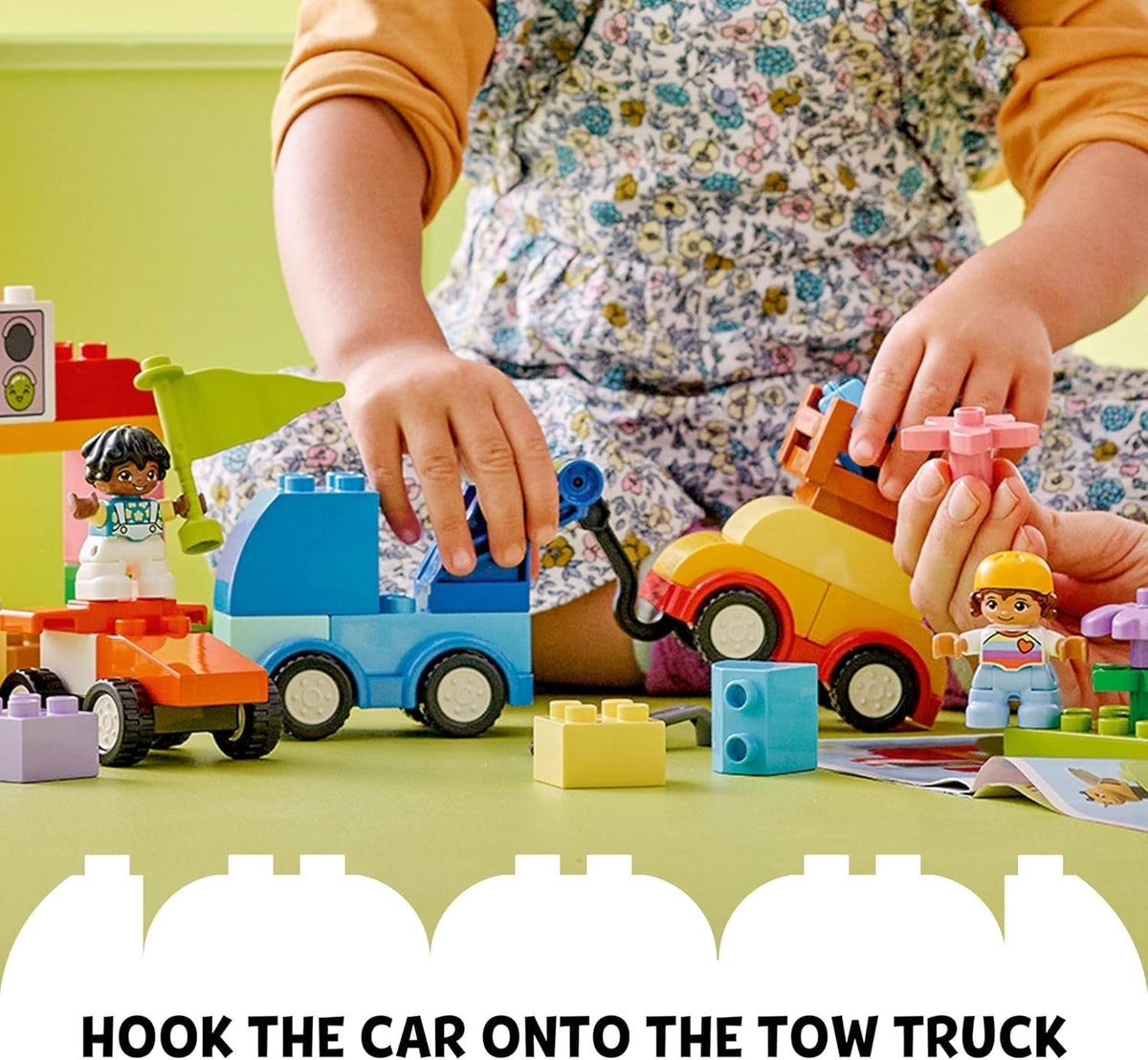 DUPLO Classic Cars and Trucks Brick Box Toddler Learning Toys, Features a Race Car and Truck Toy for 18 Month Old Boys & Girls, Creative Vehicle Set to Develop Fine Motor Skills 10439
