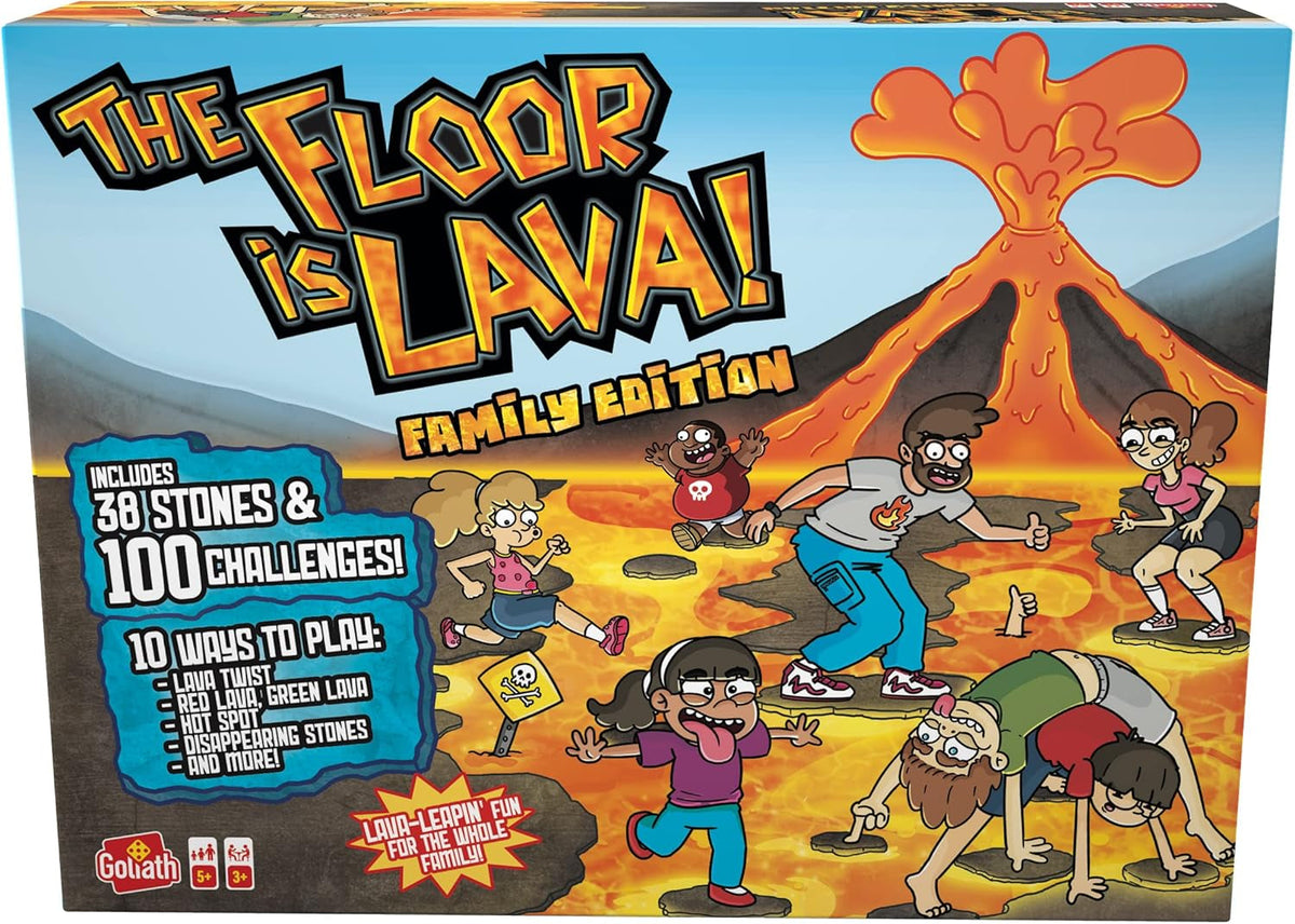 the Floor Is Lava! Family Edition, Board Games from 5 Years, the Floor Is Lava Family Edition, for 3 or More Players