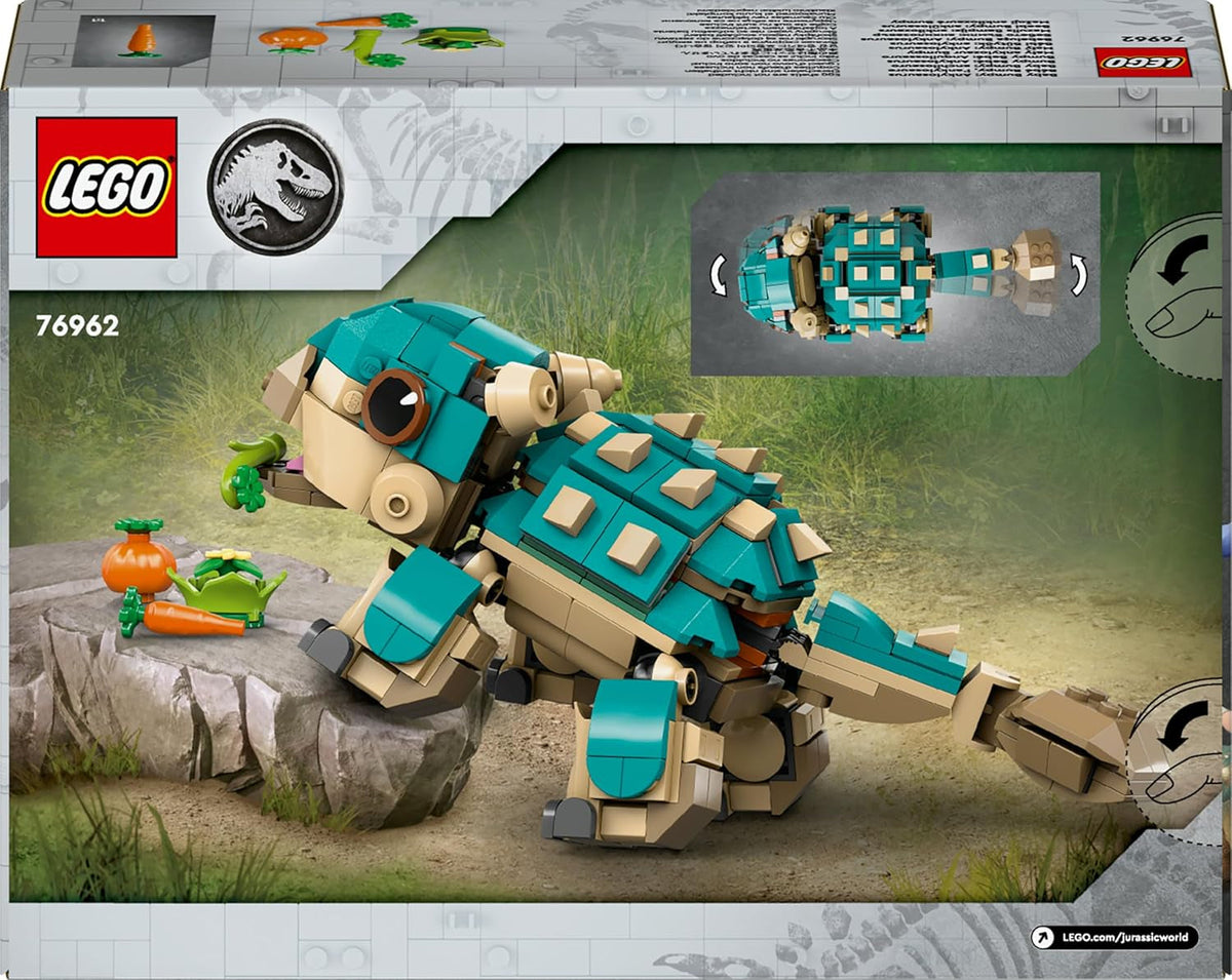 Jurassic World Baby Bumpy: Ankylosaurus Dinosaur Toy for Camp Cretaceous Fans and 7 plus Year Old Kids, Creative Adventure Set for Independent Play, Gift for Boys and Girls 76962