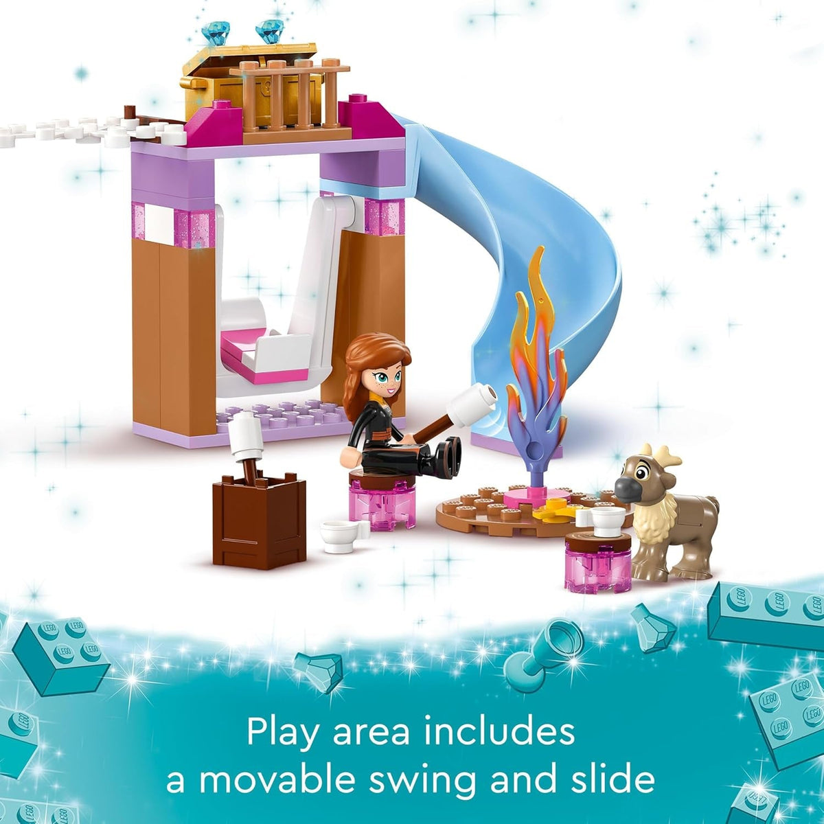 ǀ Disney Princess Elsa’S Frozen Castle Buildable Toy for 4 plus Year Old Girls and Boys, Includes Princess Elsa and Anna Mini-Doll Figures and 2 Animal Toys, Fun Birthday Gift 43238