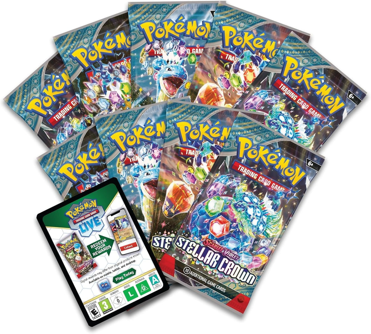 TCG: Scarlet & Violet—Stellar Crown Elite Trainer Box (1 Full-Art Promo Card, 9 Boosters & Premium Accessories)