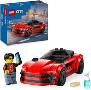 City Red Sports Car Toy - Race Car Toys for 5+ Year Old Boys & Girls - Educational Gifts for Birthdays & Holidays - Includes a Driver Minifigure & Accessories - 60448