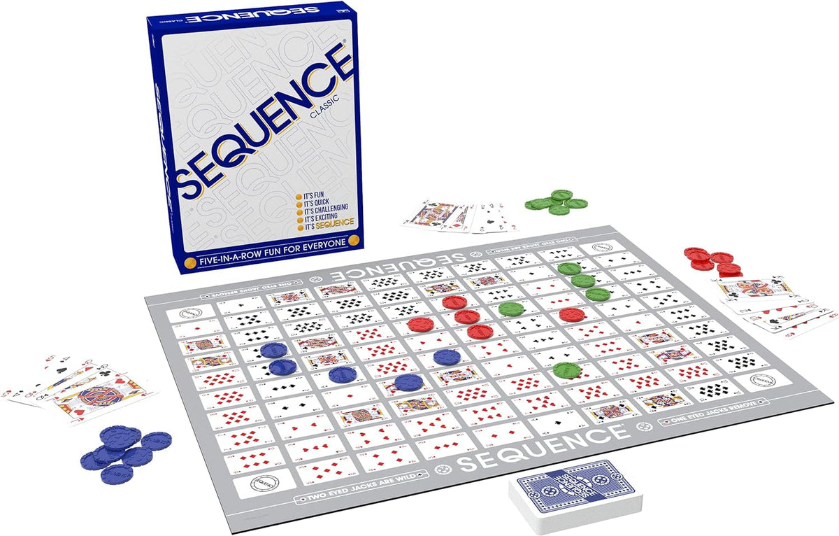 Goliath Games Sequence | Five-In-A-Row Fun for Everyone! | Family Strategy Game | for 2 or More Players, Ages 7+, White