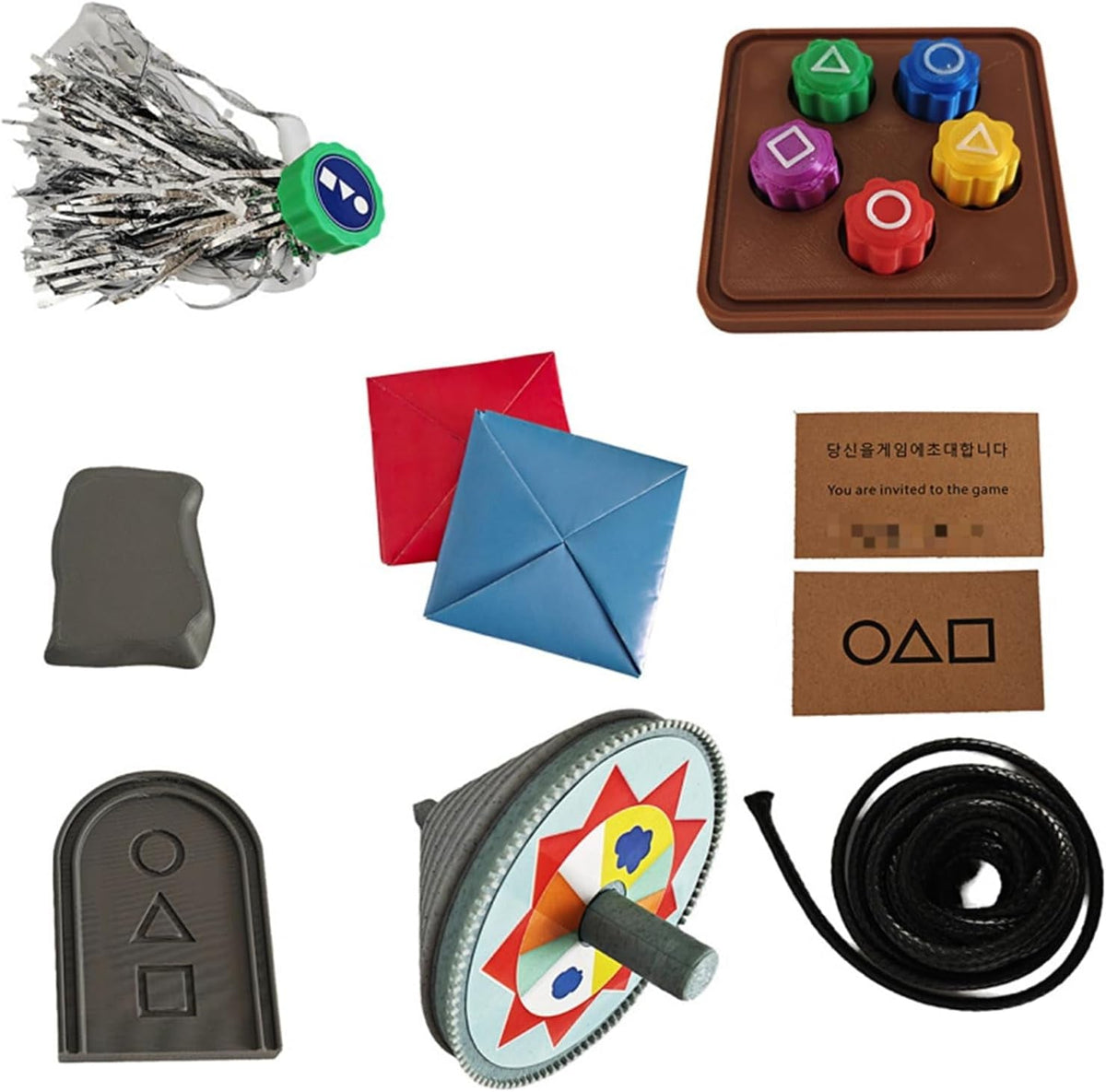 3D Korean Traditional Play Game, 1: 1 Restoration Korean Folk Game Set, DDAKJI Korean Game, Korean Dice Game, Stone Pebbles Set, Stone Catching Game, Hand Eye Coordination Training Toy, Family Travel