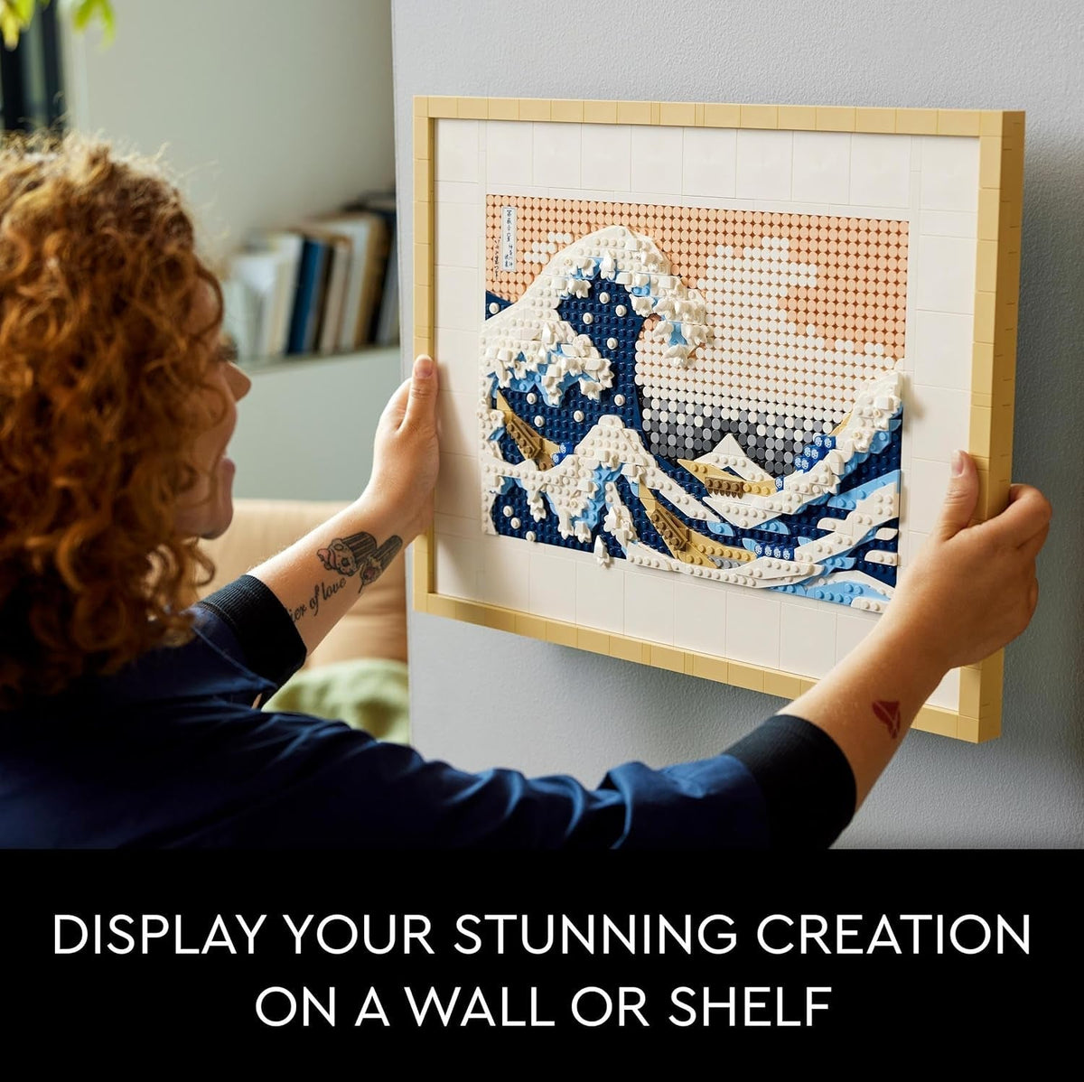 Art Hokusai – the Great Wave, 3D Japanese Wall Art Craft Set, Framed Ocean Canvas Model Kit for Adults to Build, Creative Activity for Home or Office Decor, Gifts for Men and Women 31208