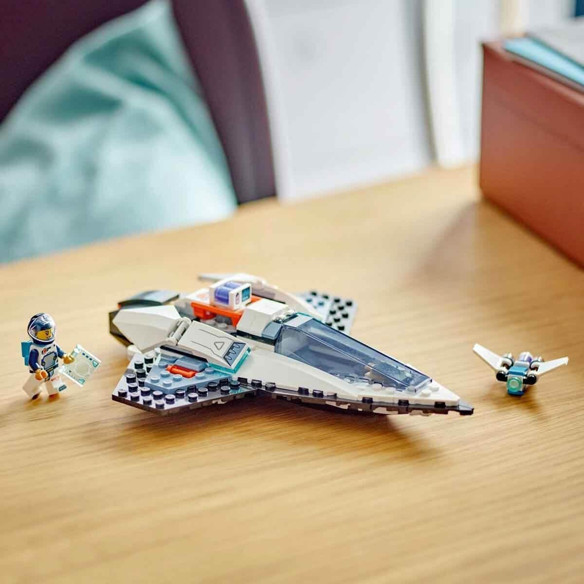 City Interstellar Spaceship Toy Set, Outer Space Building Toys for 6 plus Year Old Boys, Girls & Kids, with Astronaut Minifigure for Imaginative Play, Birthday Gift Idea 60430