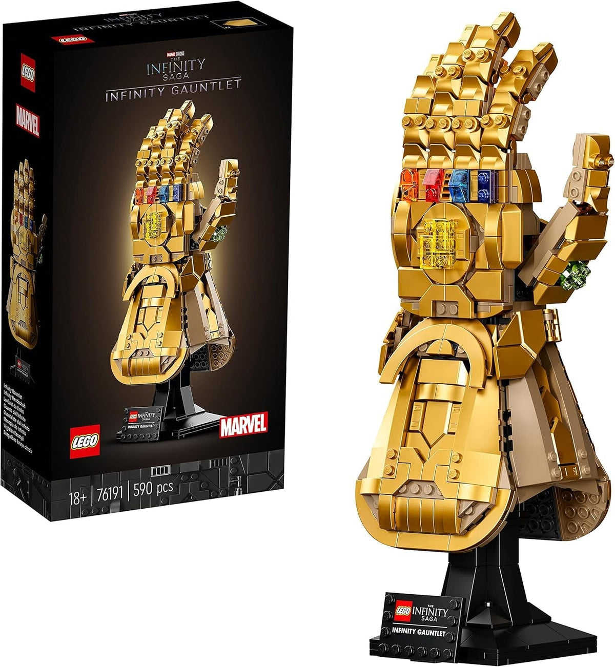Marvel Infinity Gauntlet Building Set, Collectible Thanos Glove with Infinity Stones, Collectible Avengers Gift for Men, Women, Him, Her, Model Kits for Adults to Build 76191