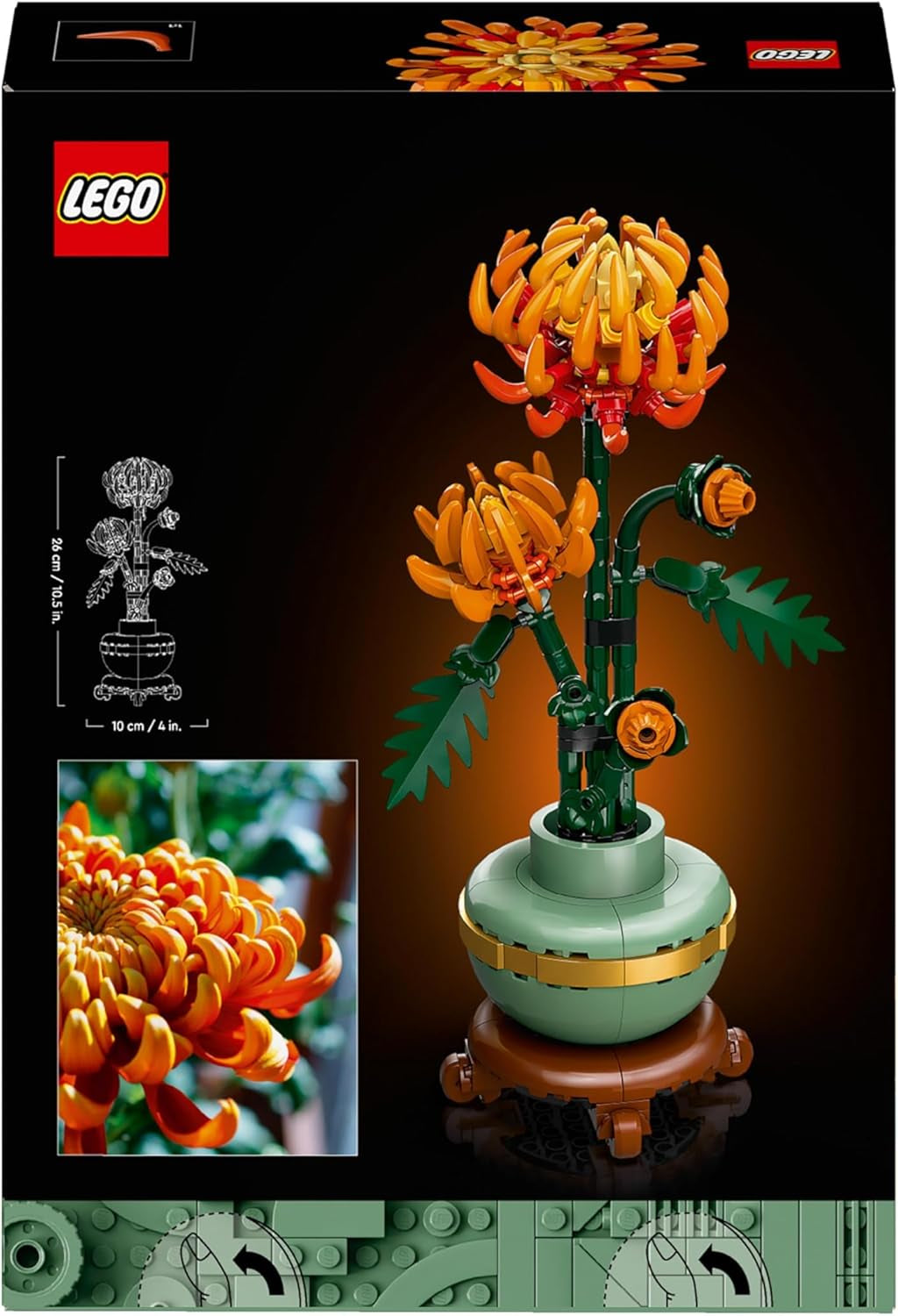 Botanicals Chrysanthemum Artificial Flower Building Set - Creative Model Kit for Adults to Build - Gifts for Valentine'S Day for Him or Her - Home Office Decor from Botanical Collection - 10368