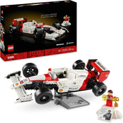Icons Mclaren MP4/4 & Ayrton Senna Vehicle Set, F1 Race Car Model Kit for Adults to Build with Race Driver Minifigure, Home or Office Desk Décor, Formula One Birthday Gifts for Men & Women 10330