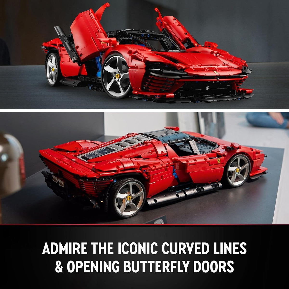 Technic Ferrari Daytona SP3, Race Car Model Building Kit, 1:8 Scale Advanced Collectible Set for Adults & Teens, Ultimate Cars Concept Series, Gift Idea for Men, Women, Him or Her 42143