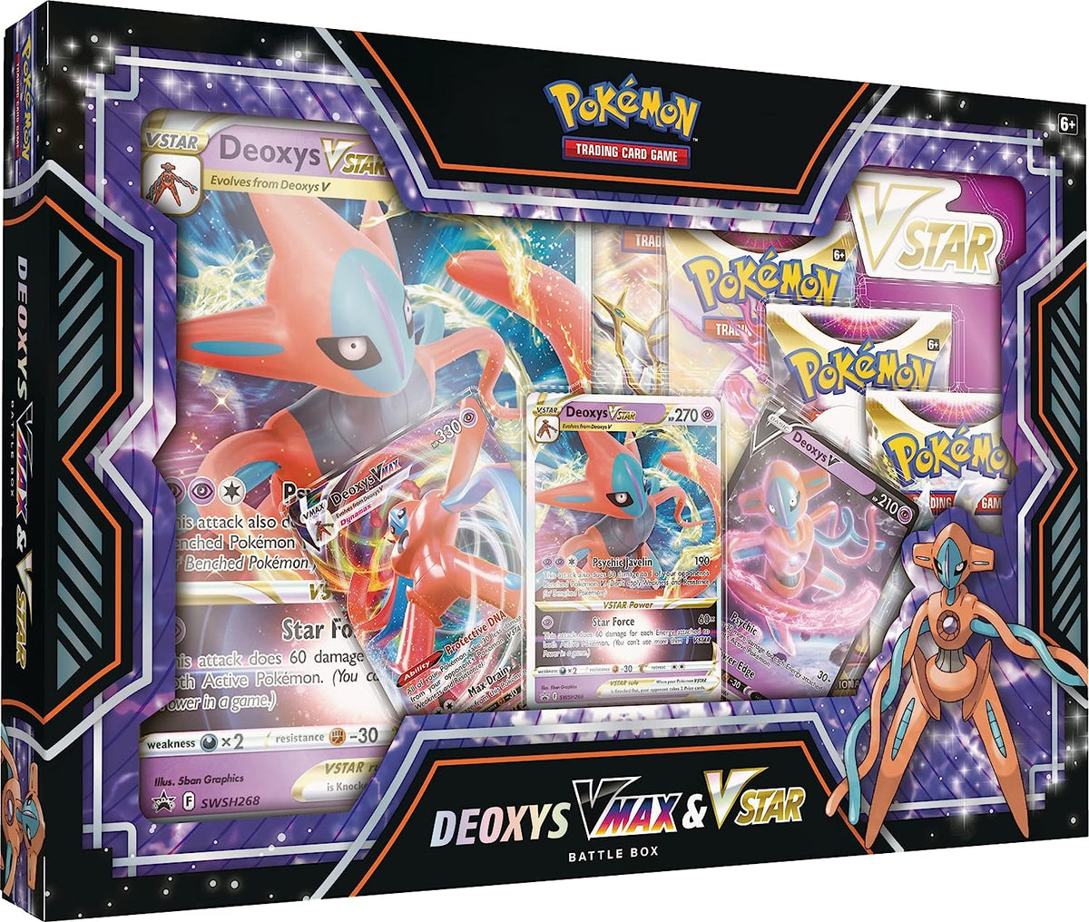 Pokemon TCG Deoxys and Zeraora VMAX & VSTAR Battle Box