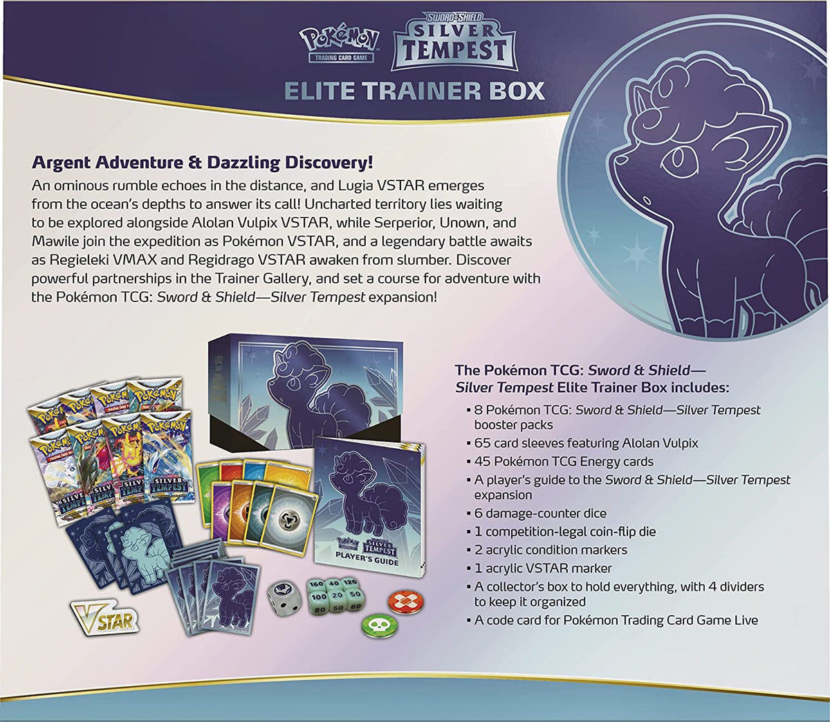 TCG: Sword & Shield—Silver Tempest Elite Trainer Box (8 Boosters Premium Accessories)