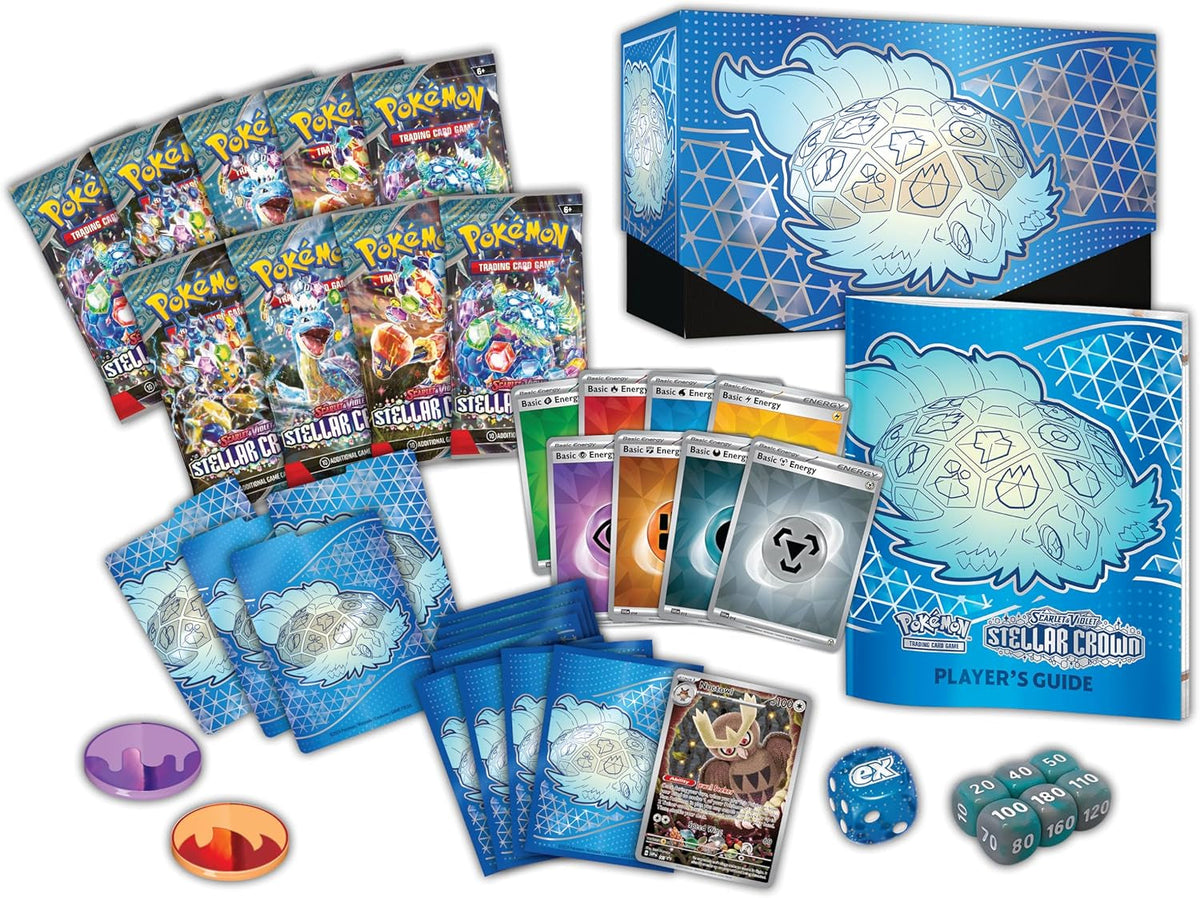 TCG: Scarlet & Violet—Stellar Crown Elite Trainer Box (1 Full-Art Promo Card, 9 Boosters & Premium Accessories)