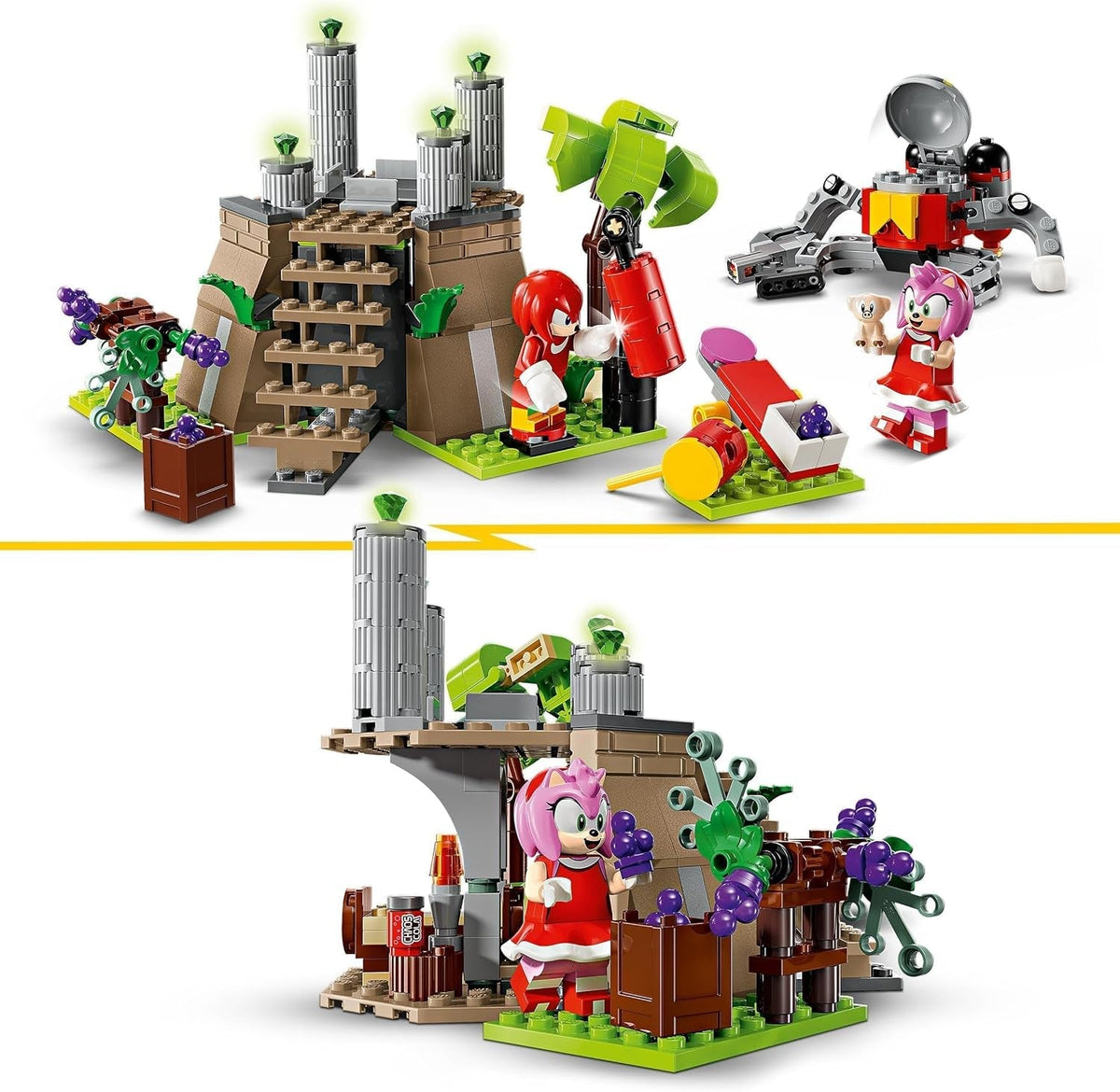 Sonic the Hedgehog Knuckles and the Master Emerald Shrine Video Game Collectible Toy for Kids, Gamer Gift, Adventure Building Set for 8 plus Year Old Boys and Girls 76998