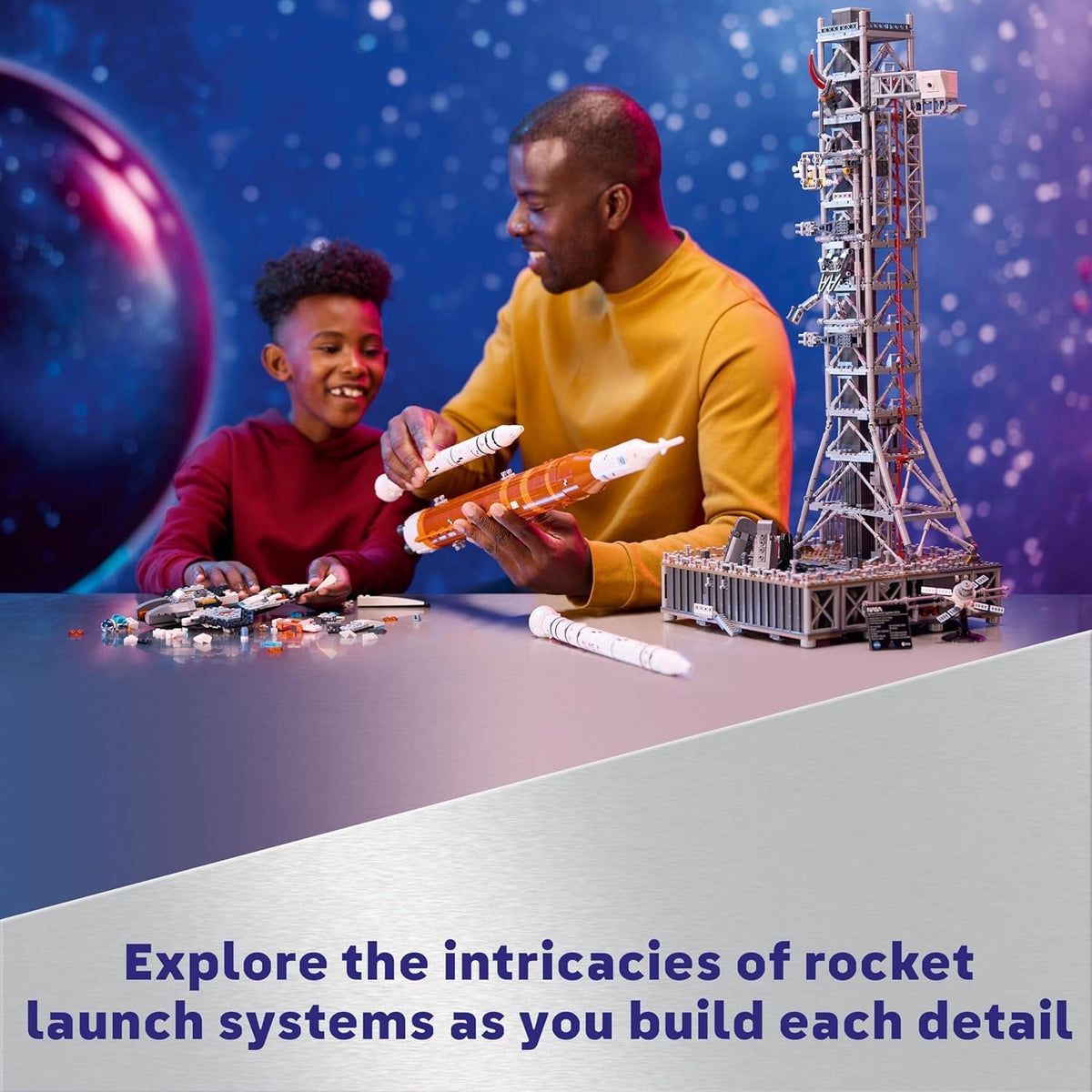Icons NASA Artemis Space Launch System Set, Model Kit for Adults to Build, Includes an Orion Capsule and Launch Tower, Home and Office Desk Decor, Gifts for Men, Women, Him or Her 10341