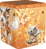 TCG: Fighting Stacking Tin - Lycanroc (3 Booster Packs & Coin)