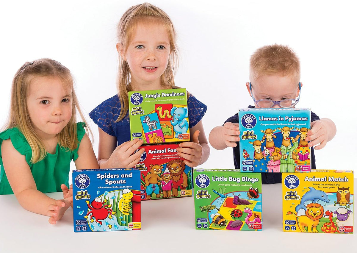 Little Bug Bingo - Compact Mini Games for Boys, Girls, and Toddlers - Matching Games for 3+ Year Olds - Holiday Travel Games for Kids - 2-4 Players