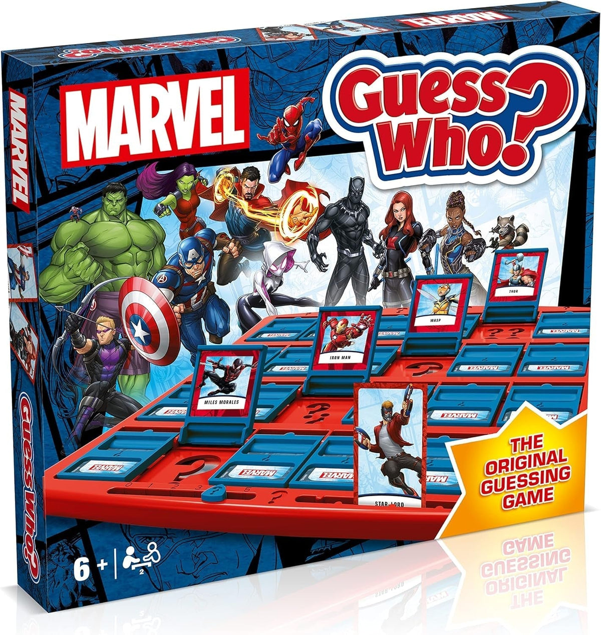 Marvel Guess Who? Board Game, the Avengers, Guardians of the Galaxy and Wakanda Forces Are Included from Hulk, Iron Man, Black Widow, Black Panther, Rocket, Great Gift for Ages 6 Plus