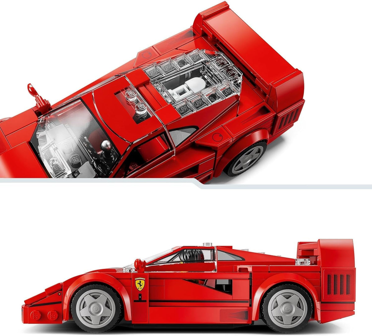 Speed Champions Ferrari F40 Supercar Buildable Vehicle, Toy Model Car for 9 plus Year Old Boys and Girls, with Driver Minifigure, Kids' Bedroom Decoration, Gift Idea 76934