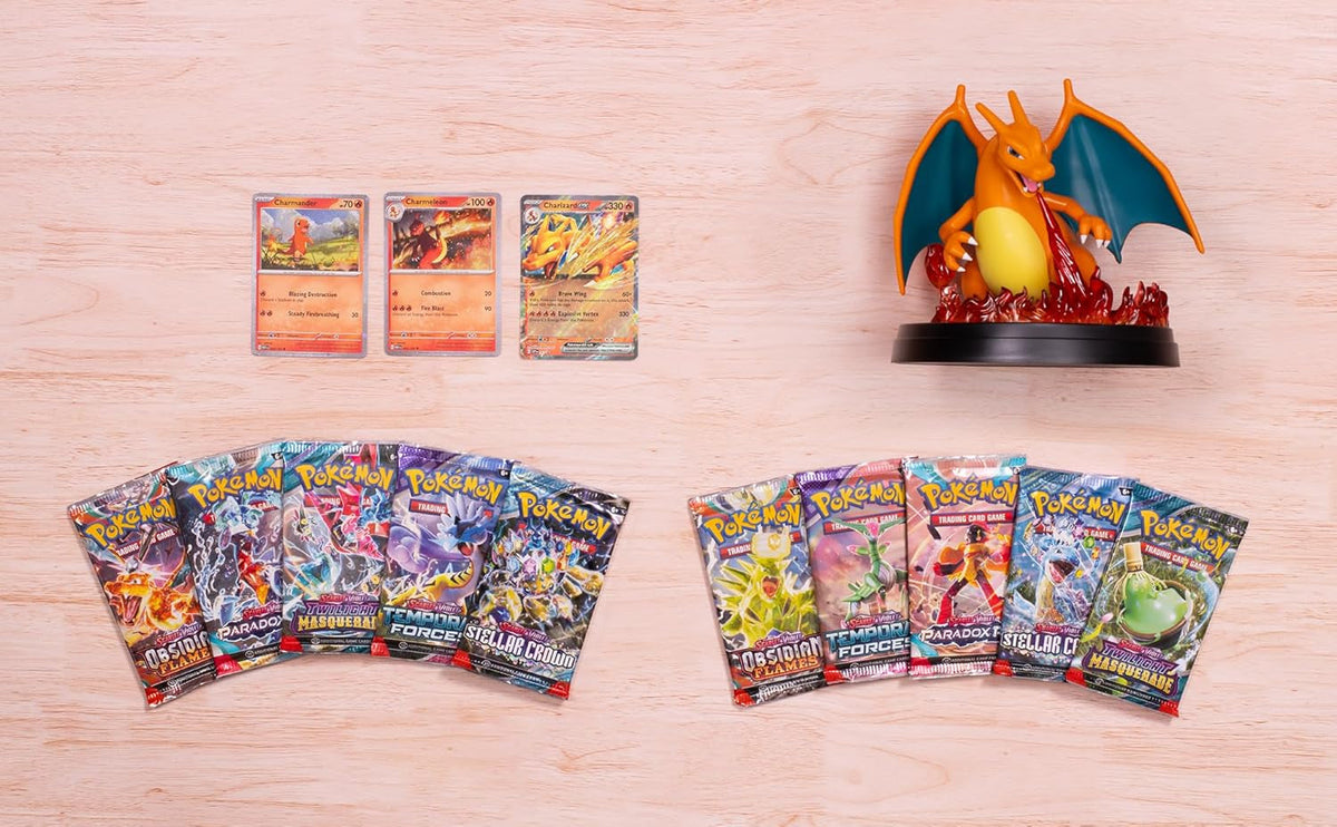 TCG: Charizard Ex Super-Premium Collection (3 Foil Promo Cards, 1 Card-Display Figure & 10 Booster Packs)