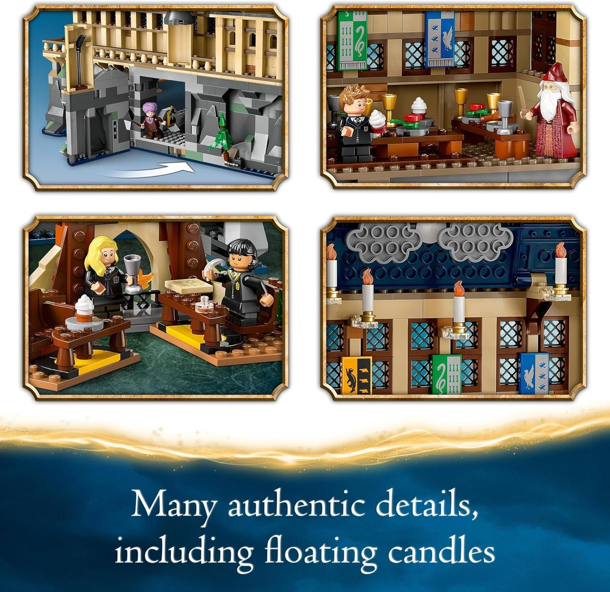 Harry Potter Hogwarts Castle: the Great Hall Set, Collectible Toy Playset for Kids, Boys & Girls, with 11 Minifigures Incl. Hermione Granger and Ron Weasley, Wizarding World Gift for Fans 76435