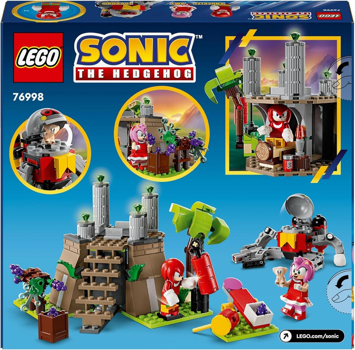 Sonic the Hedgehog Knuckles and the Master Emerald Shrine Video Game Collectible Toy for Kids, Gamer Gift, Adventure Building Set for 8 plus Year Old Boys and Girls 76998