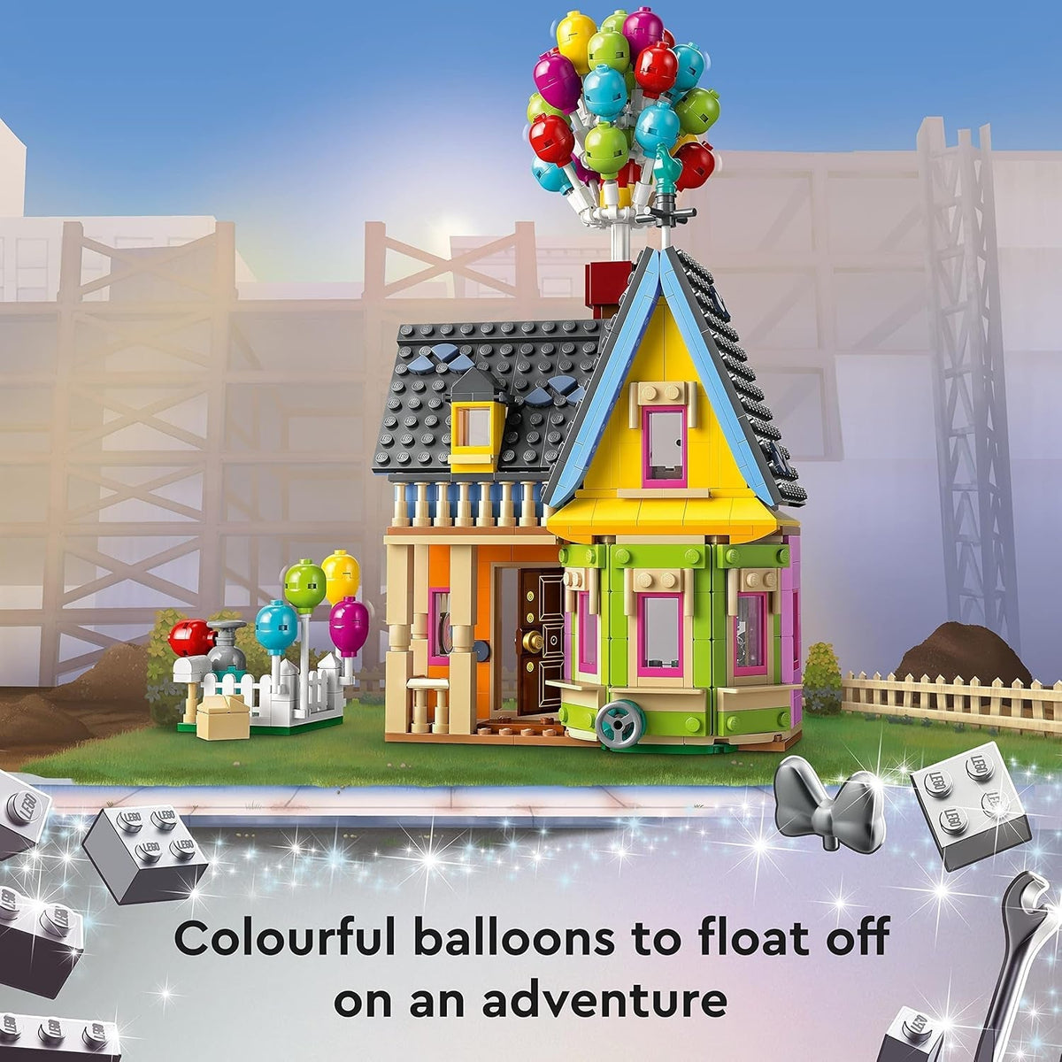 Disney and Pixar ‘Up’ House Buildable Toy with Balloons, Carl, Russell and Dug Figures, Collectible Model Set, Iconic Gift Idea for Kids, Girls & Boys 43217