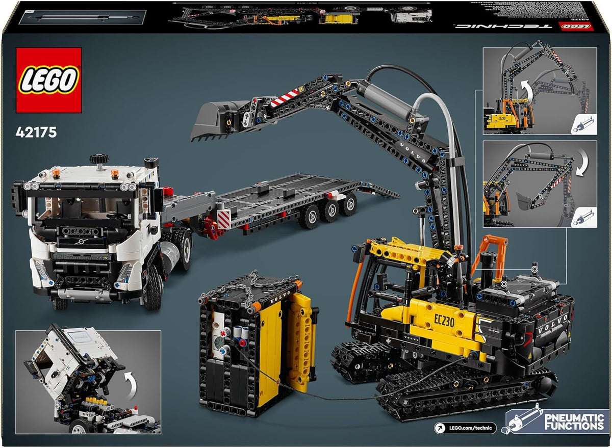 Technic Volvo FMX Truck & EC230 Electric Excavator Toy for 10 plus Year Old Boys & Girls, Vehicle Building Set for Kids Who Love Heavy-Duty Construction Models, Birthday Gift Idea, 42175