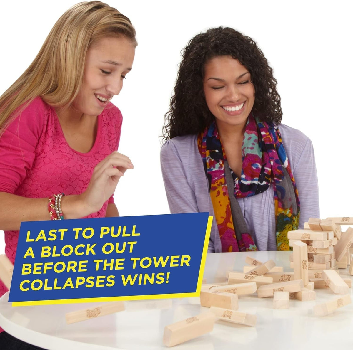 Classic Jenga, Party & Family Game for Children and Adults, for 1 Player or More