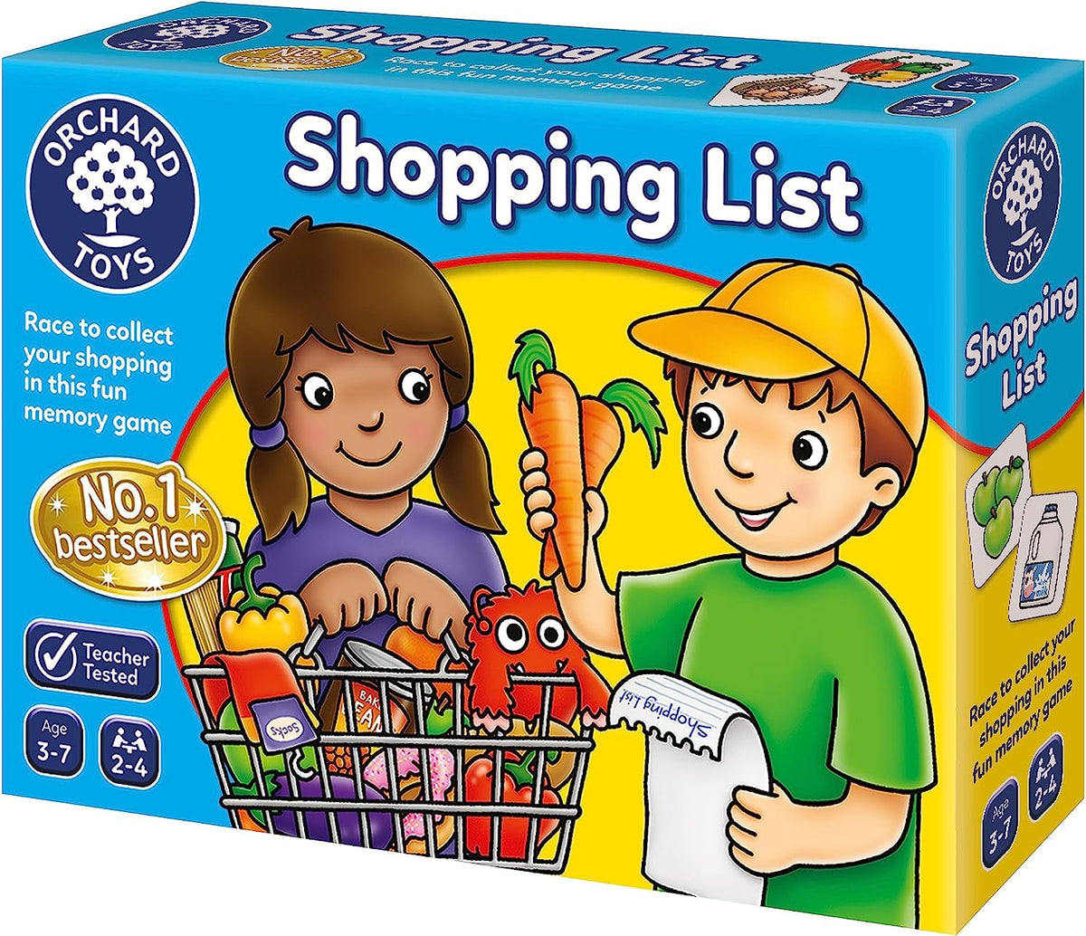 Shopping List Memory Game - Matching and Memory Games for 3 Year Olds and up - Kids Educational Toys and Learning Games - Children and Toddler Board Games Ages 3 to 7-2 to 4 Players