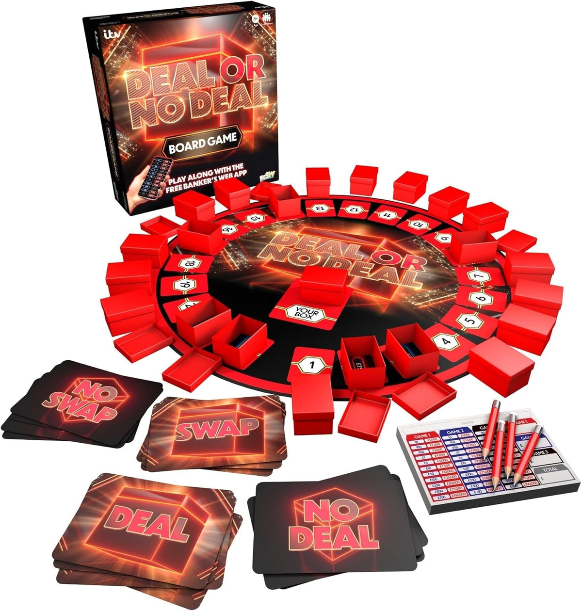 Deal or No Deal Board Game - Strategy, Luck Game Show for 6 Players, Ages 8+