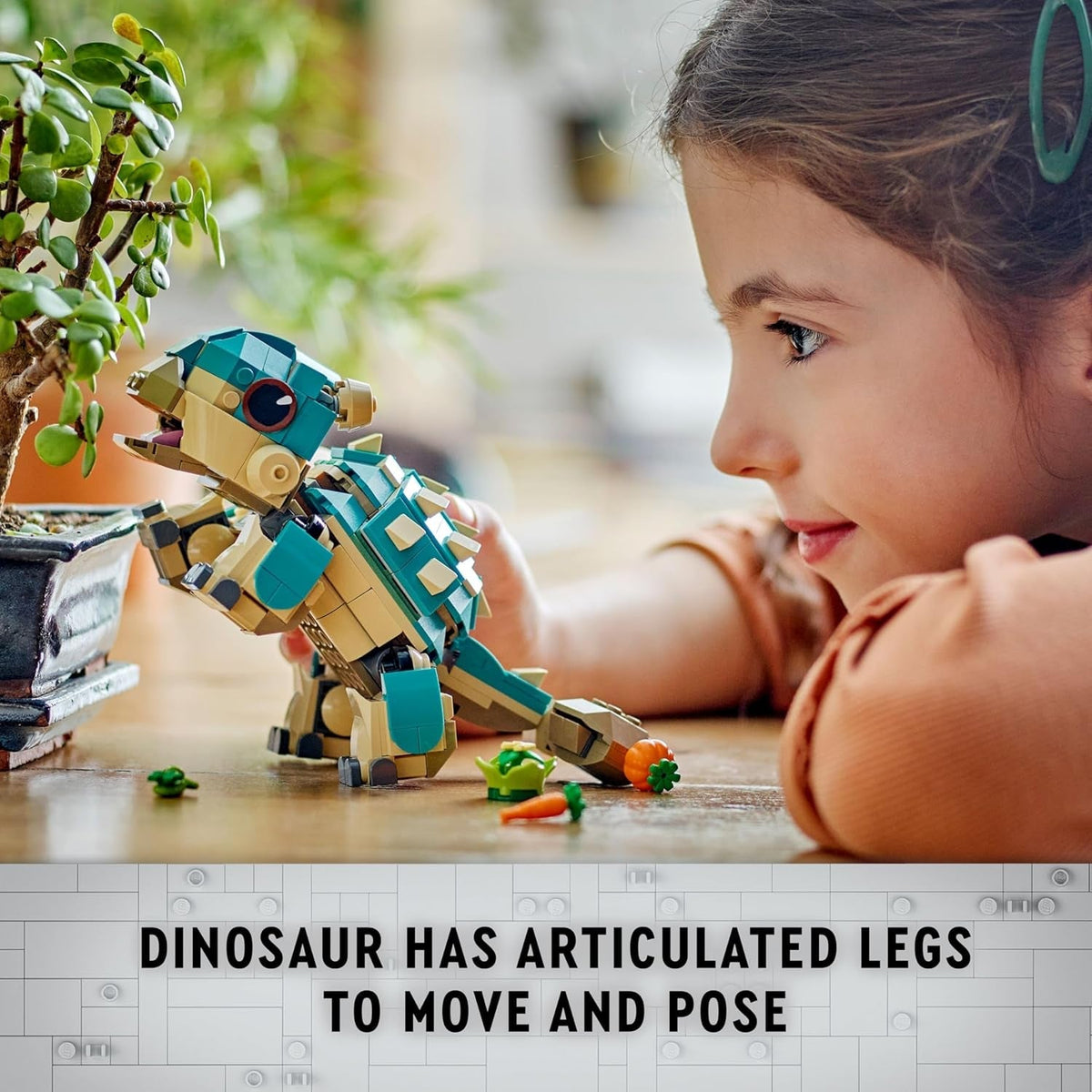 Jurassic World Baby Bumpy: Ankylosaurus Dinosaur Toy for Camp Cretaceous Fans and 7 plus Year Old Kids, Creative Adventure Set for Independent Play, Gift for Boys and Girls 76962
