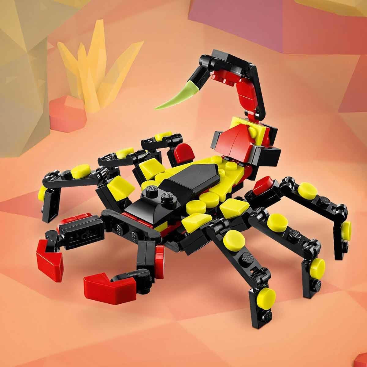 Creator 3In1 Wild Animals: Surprising Spider Toy - Transforms into a Scorpion Figure or a Snake - Building Set for Nature-Loving 7+ Year Old Boys & Girls - Creative Birthday Gift - 31159