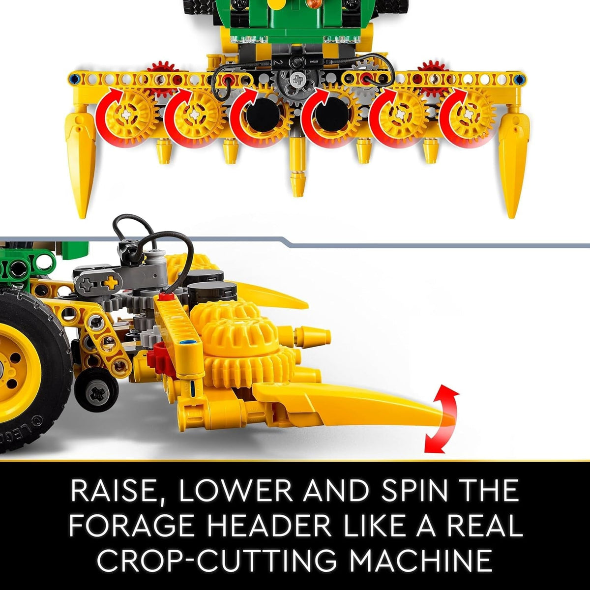 Technic John Deere 9700 Forage Harvester, Tractor Toy for Kids, Farm Set, Vehicle Model Building Kit with Realistic Functions for Imaginative Play, Gift for Boys and Girls Aged 9 plus 42168