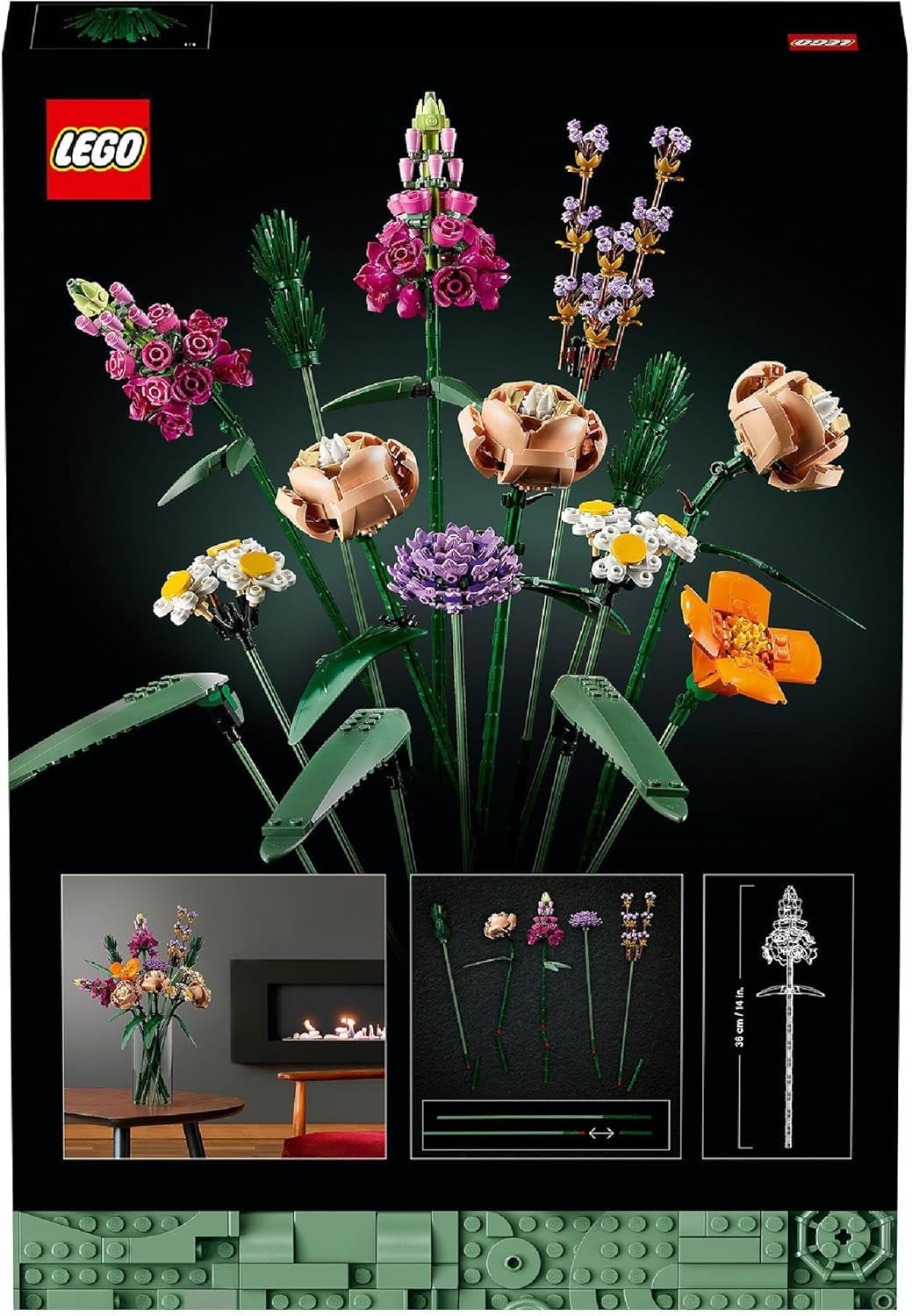 Botanicals Flower Bouquet - Artificial Flowers Set for Adults Incl. Roses, Snapdragons, Poppies, Asters & Daisies - Home Decor Gift for Valentine'S Day - Botanical Collection - 10280