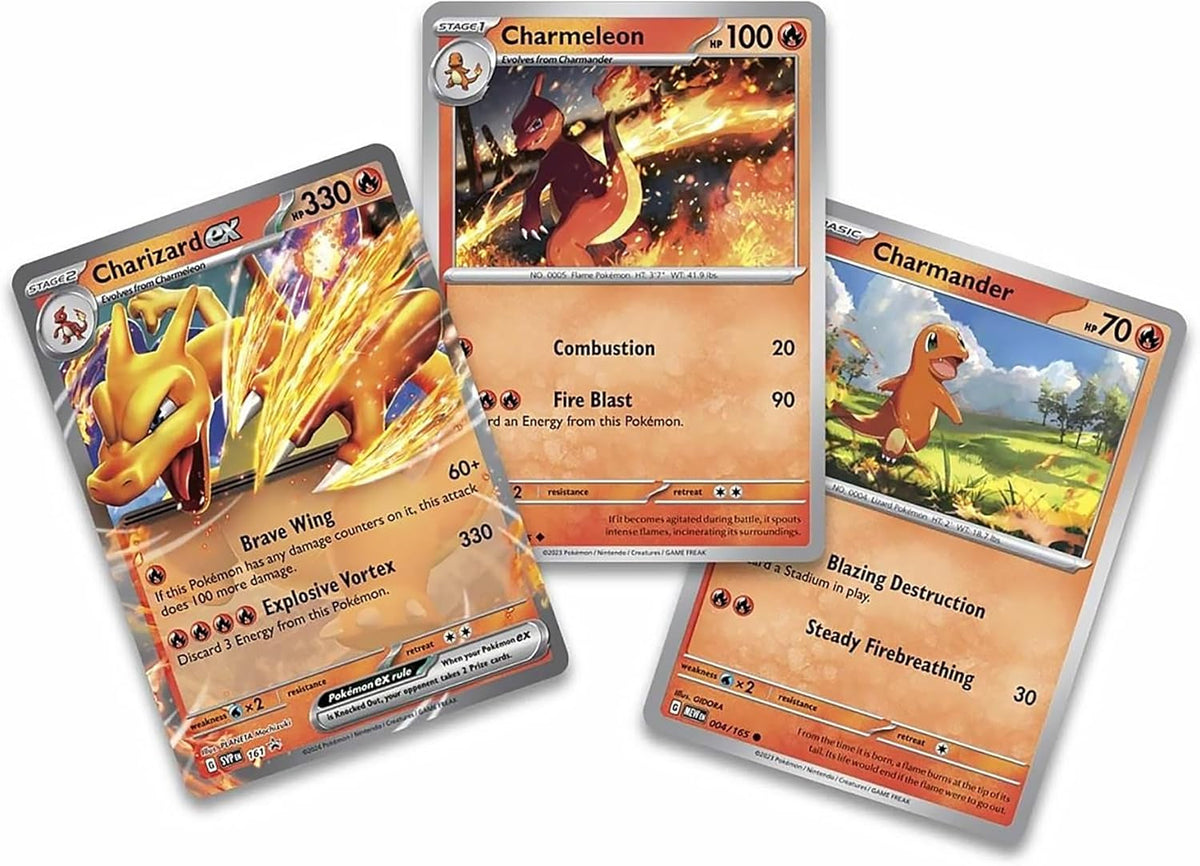 TCG: Charizard Ex Super-Premium Collection (3 Foil Promo Cards, 1 Card-Display Figure & 10 Booster Packs)