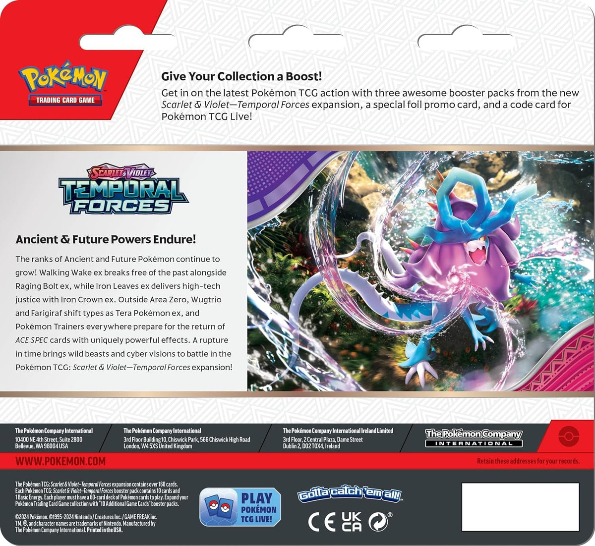 TCG: Scarlet & Violet—Temporal Forces Triple Pack – Cyclizar (3 Booster Packs & 1 Foil Promo Card)