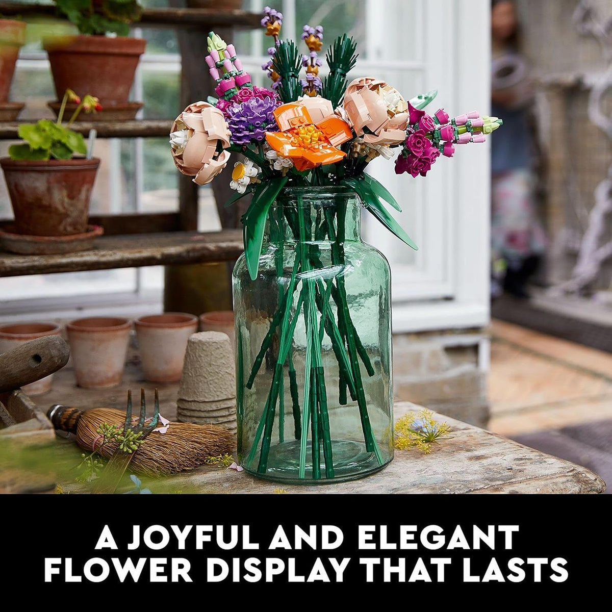 Botanicals Flower Bouquet - Artificial Flowers Set for Adults Incl. Roses, Snapdragons, Poppies, Asters & Daisies - Home Decor Gift for Valentine'S Day - Botanical Collection - 10280