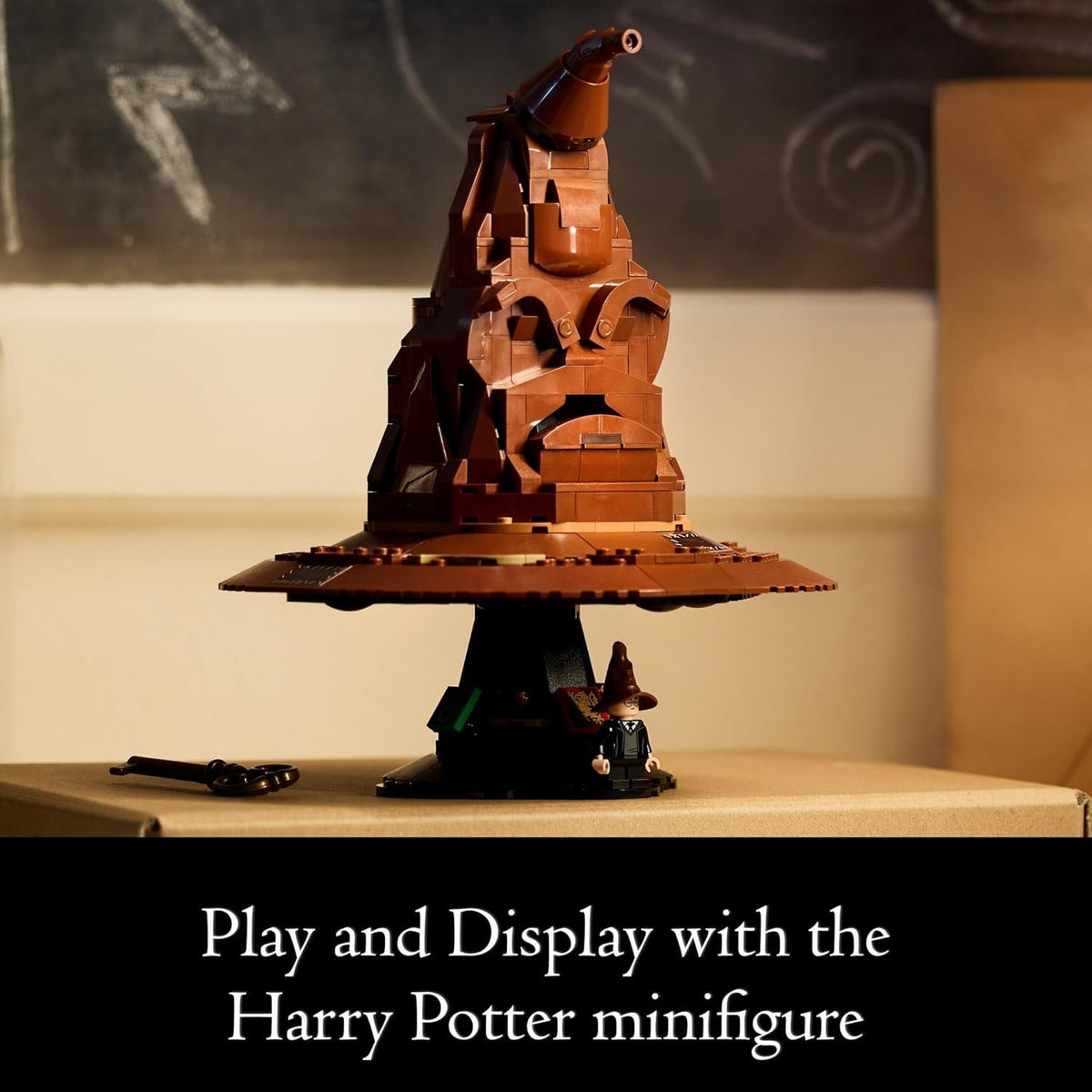 Harry Potter Talking Sorting Hat Set, Model Kit for Adults to Build with 31 Randomised Sounds and a Character Minifigure, Wizarding World Gifts for Men, Women, Him or Her 76429