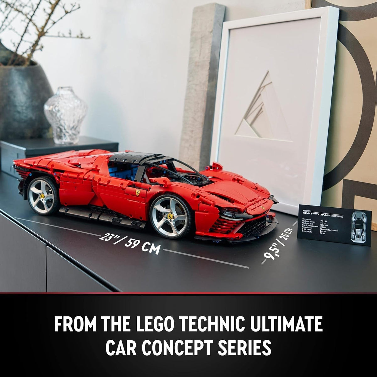 Technic Ferrari Daytona SP3, Race Car Model Building Kit, 1:8 Scale Advanced Collectible Set for Adults & Teens, Ultimate Cars Concept Series, Gift Idea for Men, Women, Him or Her 42143