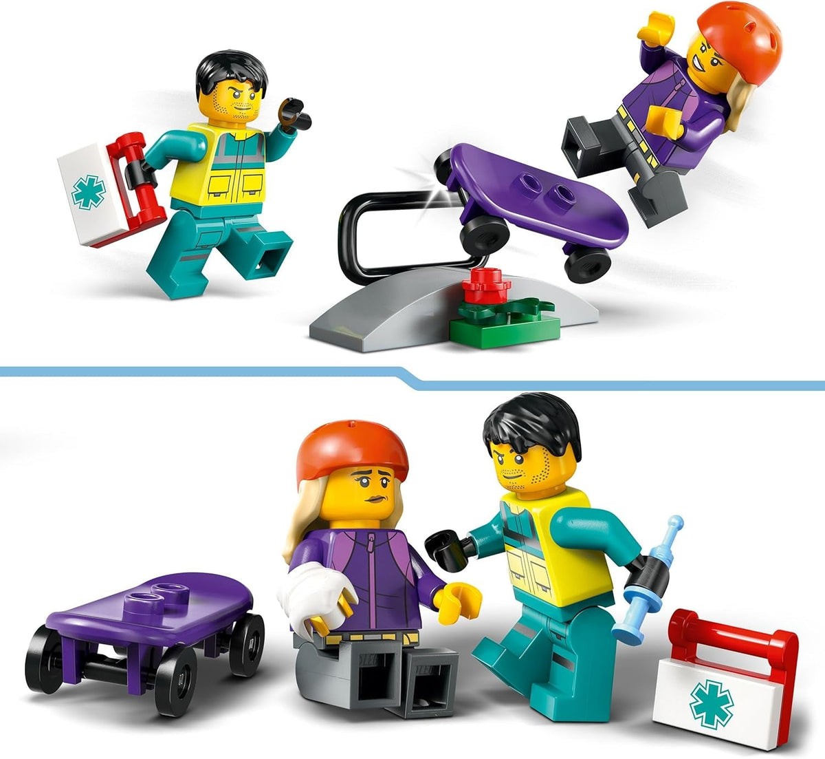 City Emergency Ambulance Toy with 2 Minifigures - Educational Learning Toys for 5+ Year Old Boys & Girls - Gift Ideas for Birthdays & Holidays - 60451