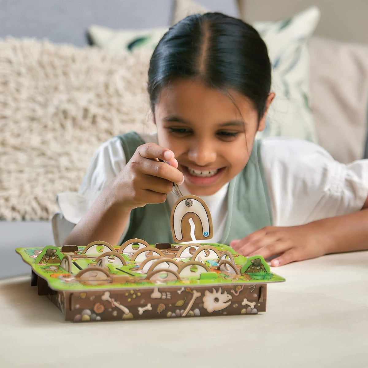 Dinosaur Dig Game - Matching and Memory Board Games for 4 Year Olds - Educational Dinosaur Toys for Boys and Girls - Build a 3D Dino - for Kids Age 4-8 - 2-4 Players