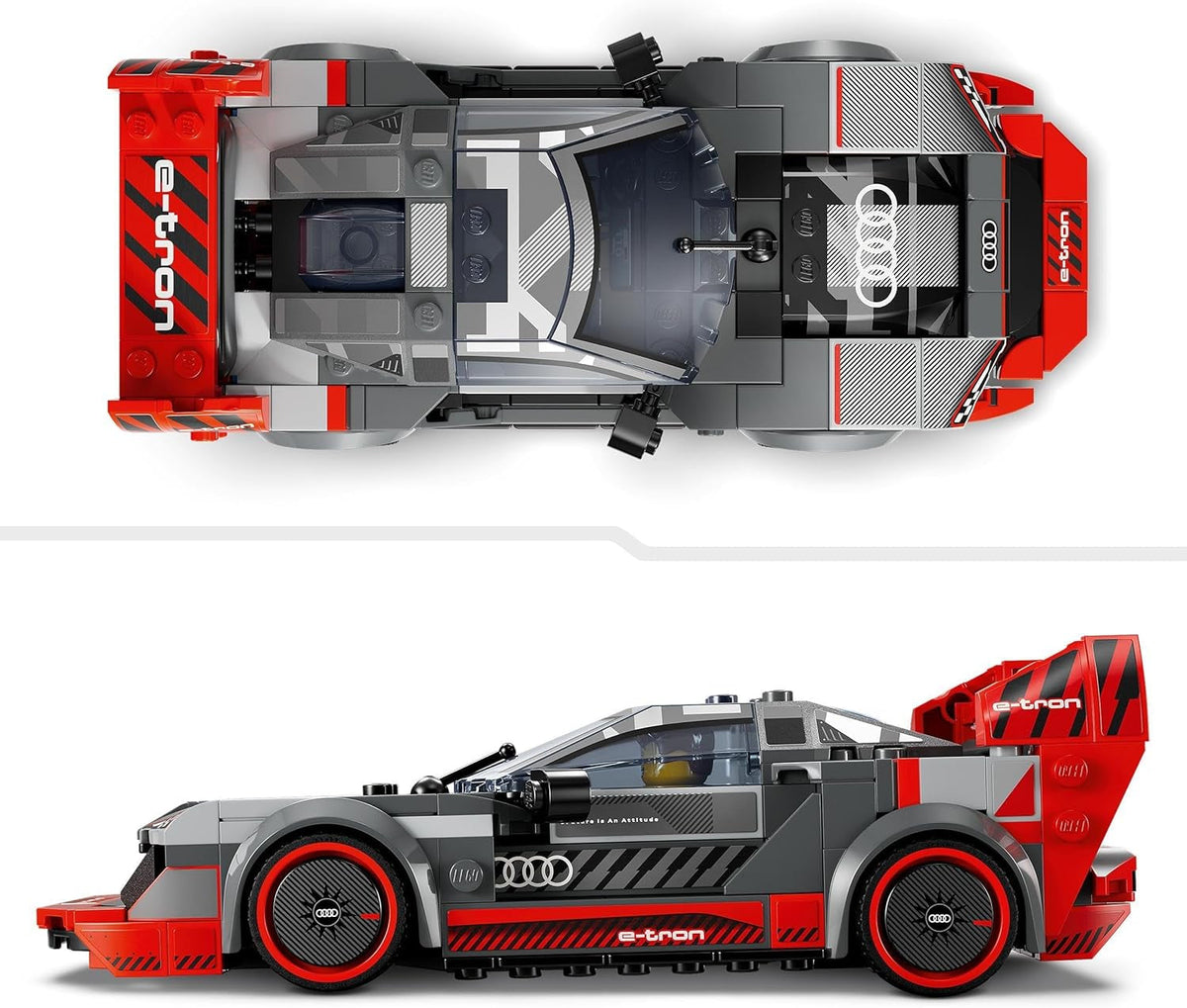 Speed Champions Audi S1 E-Tron Quattro Race Car Toy Vehicle, Buildable Model Set for Kids, Playable Display Gift Idea for 9 plus Year Old Boys and Girls Who Enjoy Independent Play 76921
